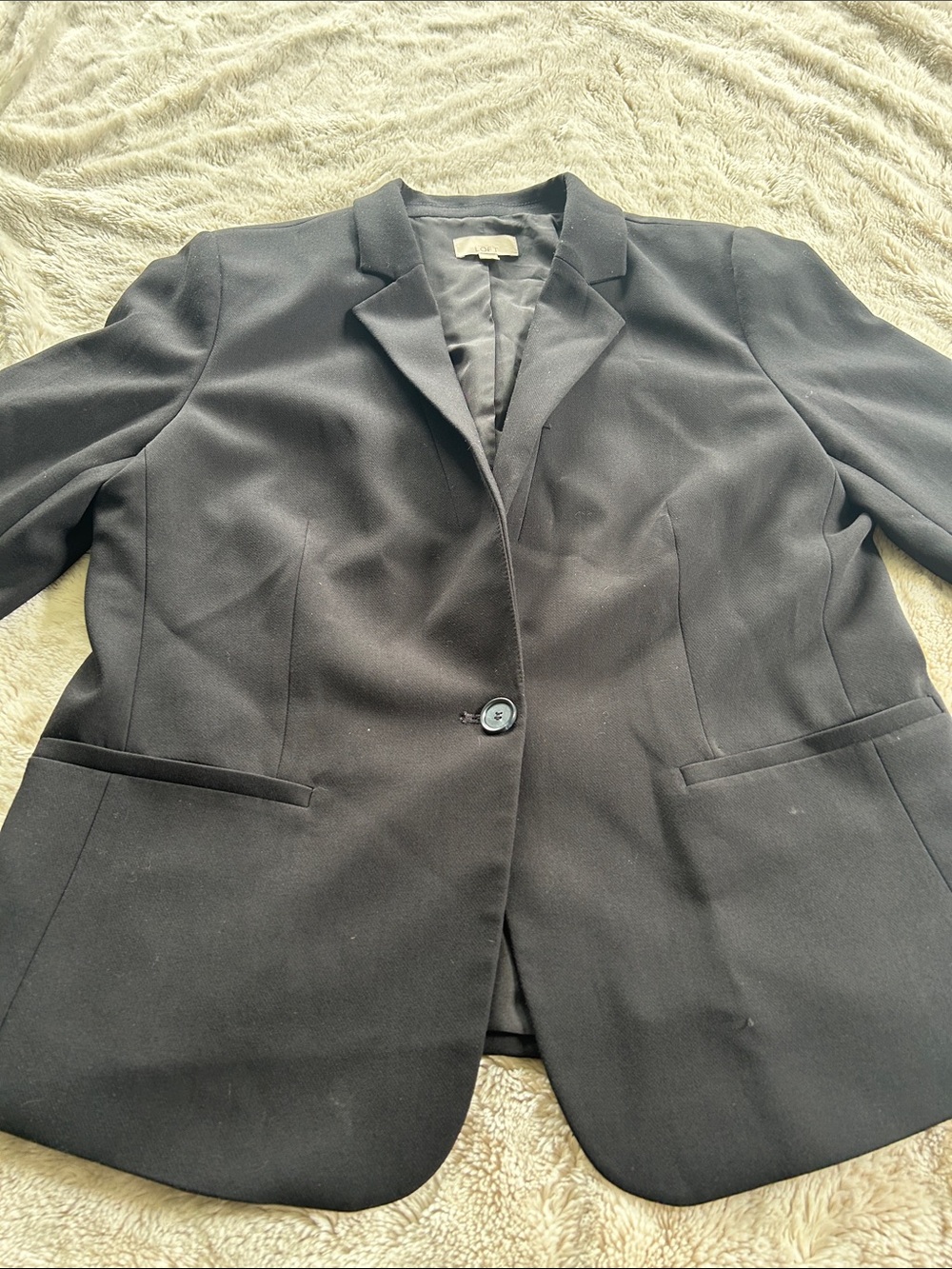 Classic Black Women's Single-Button Blazer